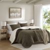Waffle Knit Chenille Comforter Set King