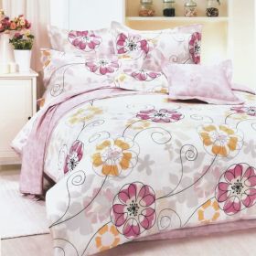 Blancho Bedding - [Sun Flowers] 100% Cotton 7PC Bed In A Bag (Queen Size)