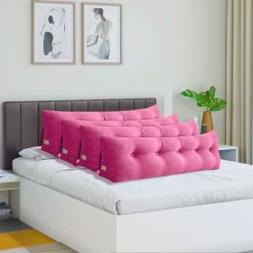 SOGA 4X 100cm Red Triangular Wedge Bed Pillow Headboard