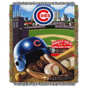 Cubs OFFICIAL MLB "Home Field Advantage" 48"x 60" Woven Tapestry Throw