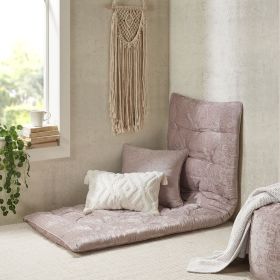 Poly Chenille Lounge Floor Pillow Cushion Blush 27" x 74"