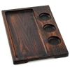 Wooden Serving Tray 14x10 in Trays for Serving Food Black Wooden Serving Tray Sushi Serving Tray BBQ Serving Tray Serving Trays for Eating with Recess