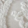 3 Piece Tufted Cotton Chenille Damask Duvet Cover Set