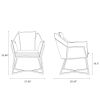 Manhattan Comfort Origami Velvet Accent Chair in Blue