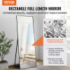 VEVOR Full Length Mirror, 71'' x 31'', Extra Large Standing Hanging or Leaning Rectangle Floor Tempered Mirror with Stand Aluminum Alloy Frame, Full B