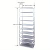 1PC 10 layer shoe cabinet with dust cover, non-woven space-saving shoe rack with large capacity, easy to assemble, portable shoe cabinet, suitable for