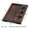 Wooden Serving Tray 14x10 in Trays for Serving Food Black Wooden Serving Tray Sushi Serving Tray BBQ Serving Tray Serving Trays for Eating with Recess