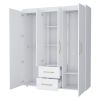 White All-In-One 2-Door Armoire