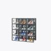 Black, Big Size, 12PCS, 36*28*21cm, Shoe Box, Plastic Mesh, Freely Combinable