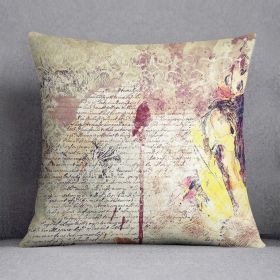 Woman Painting Cushion (Insert: With Insert, size: 20" X 20")