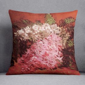 Lilacs 2 by Van Gogh Cushion (Insert: With Insert, size: 14" X 14")