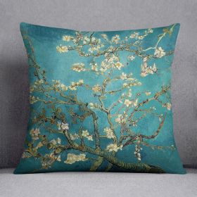 Blossoming Almond Tree by Van Gogh Cushion (Insert: Without Insert, size: 18" X 18")