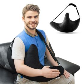 Muwago Shoulder Surgery Pillow, Rotator Cuff Pillow for Neck and Shoulder Pain, Post Surgery Pillow for Sleeping or Sitting, Ergonomic Pillow for Neck (Color: Black)