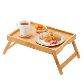 VEVOR Bed Tray Table with Foldable Legs, Bamboo Breakfast Tray for Sofa, Bed, Eating, Snacking, and Working, Folding Serving Laptop Desk Tray, Portabl (Quantity: 1-Piece Set, size: 15.7 x 11 inch)