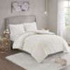 3 Piece Tufted Cotton Chenille Floral Comforter Set