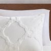 3 Piece Tufted Cotton Chenille Geometric Comforter Set