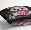 Banksy Balloon Heart Girl Purple Cushion