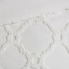 3 Piece Tufted Cotton Chenille Geometric Comforter Set
